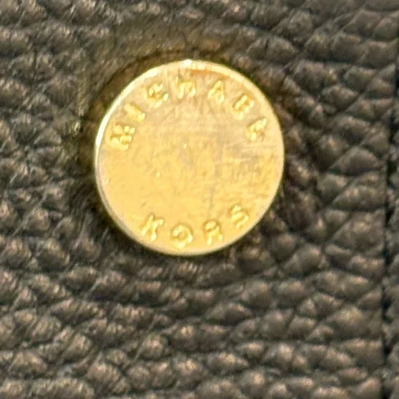 Michael Kors Black Pebbled Leather Shoulder Bag Removable Strap MK Logo - Picture 6 of 11